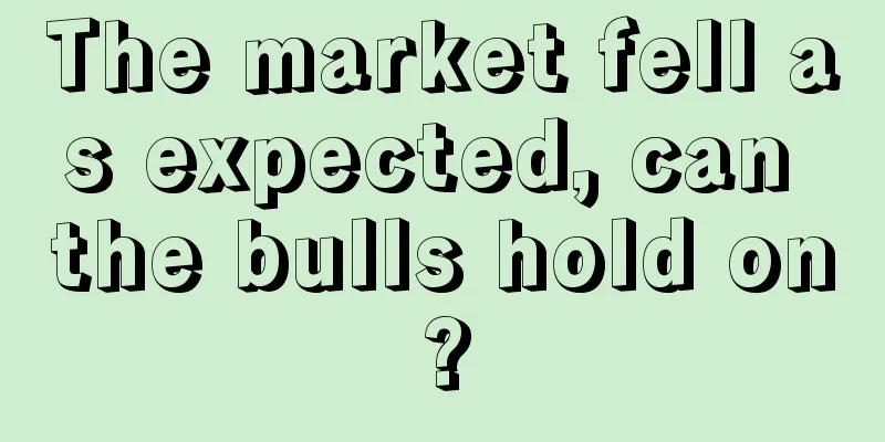 The market fell as expected, can the bulls hold on?