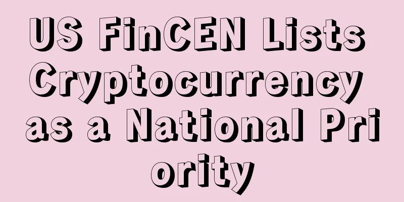US FinCEN Lists Cryptocurrency as a National Priority