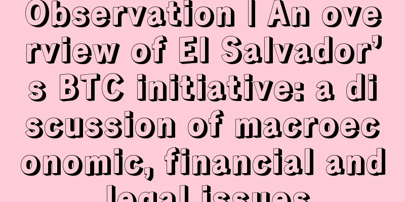 Observation | An overview of El Salvador’s BTC initiative: a discussion of macroeconomic, financial and legal issues