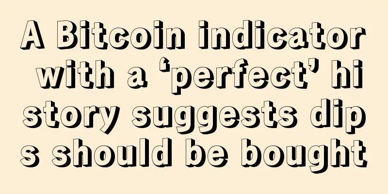 A Bitcoin indicator with a ‘perfect’ history suggests dips should be bought