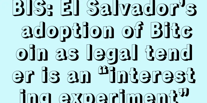 BIS: El Salvador’s adoption of Bitcoin as legal tender is an “interesting experiment”