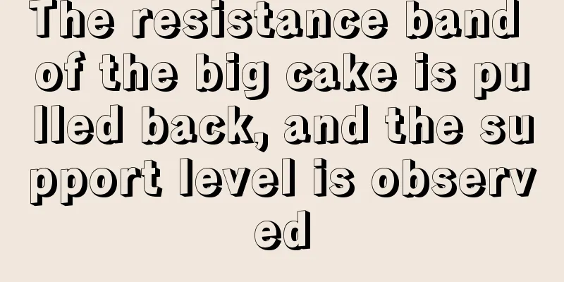 The resistance band of the big cake is pulled back, and the support level is observed