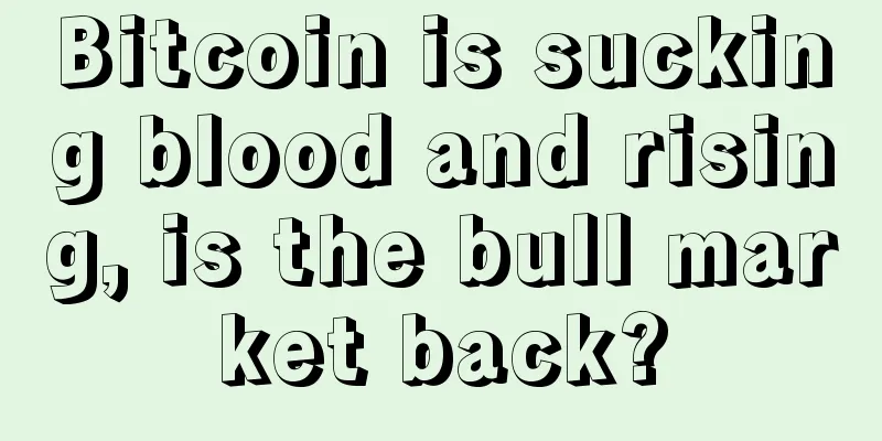 Bitcoin is sucking blood and rising, is the bull market back?