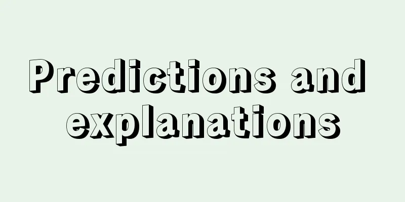 Predictions and explanations