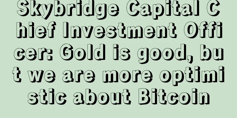 Skybridge Capital Chief Investment Officer: Gold is good, but we are more optimistic about Bitcoin