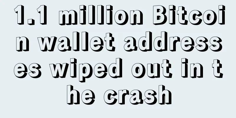 1.1 million Bitcoin wallet addresses wiped out in the crash