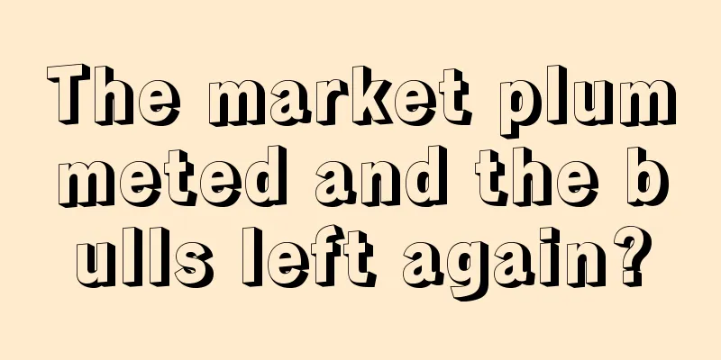 The market plummeted and the bulls left again?