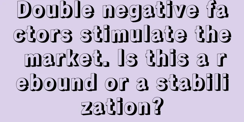 Double negative factors stimulate the market. Is this a rebound or a stabilization?