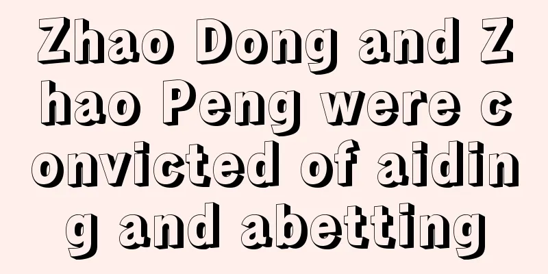 Zhao Dong and Zhao Peng were convicted of aiding and abetting