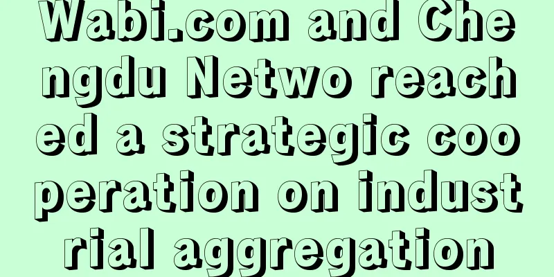 Wabi.com and Chengdu Netwo reached a strategic cooperation on industrial aggregation