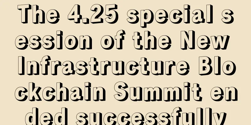 The 4.25 special session of the New Infrastructure Blockchain Summit ended successfully