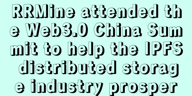 RRMine attended the Web3.0 China Summit to help the IPFS distributed storage industry prosper