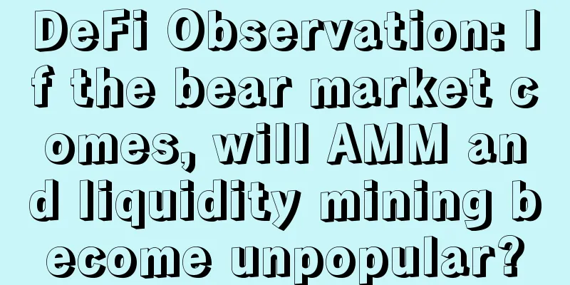 DeFi Observation: If the bear market comes, will AMM and liquidity mining become unpopular?