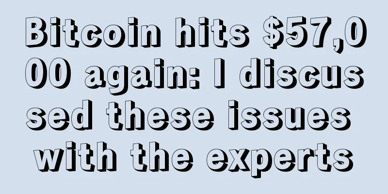 Bitcoin hits $57,000 again: I discussed these issues with the experts
