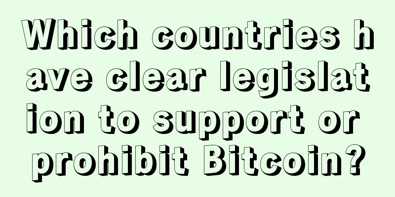 Which countries have clear legislation to support or prohibit Bitcoin?