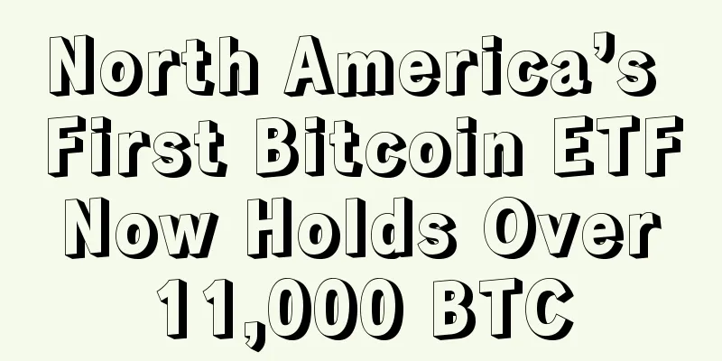 North America’s First Bitcoin ETF Now Holds Over 11,000 BTC