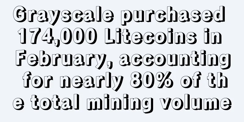 Grayscale purchased 174,000 Litecoins in February, accounting for nearly 80% of the total mining volume