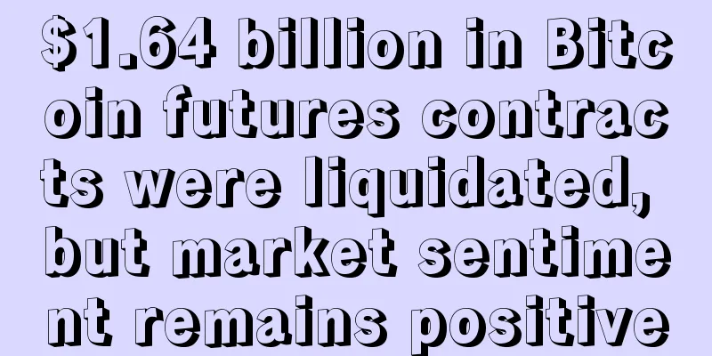 $1.64 billion in Bitcoin futures contracts were liquidated, but market sentiment remains positive