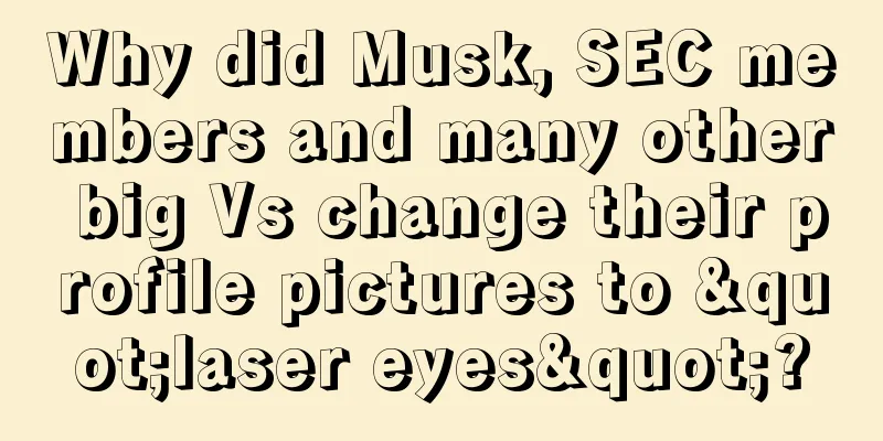 Why did Musk, SEC members and many other big Vs change their profile pictures to "laser eyes"?