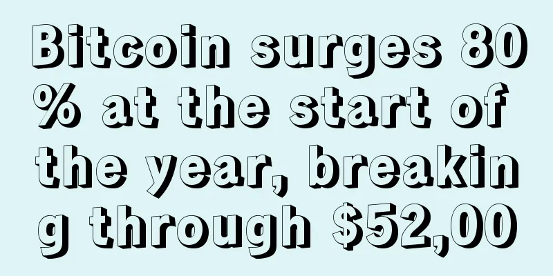 Bitcoin surges 80% at the start of the year, breaking through $52,000