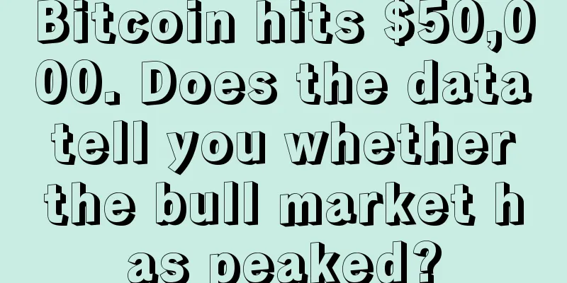 Bitcoin hits $50,000. Does the data tell you whether the bull market has peaked?