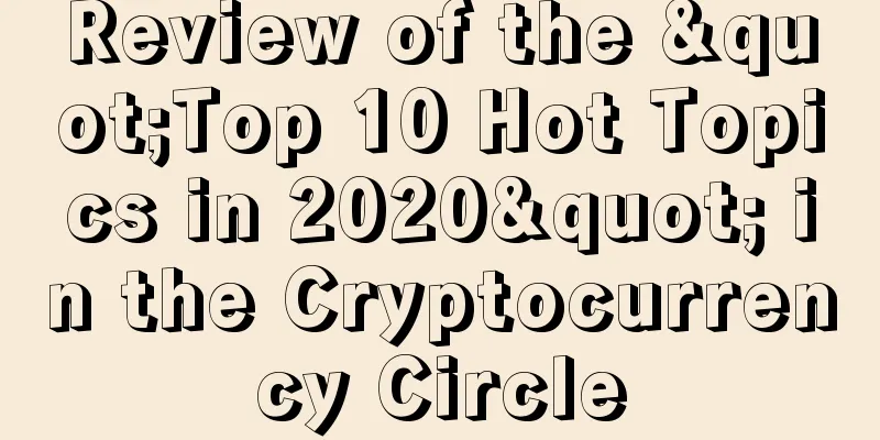 Review of the "Top 10 Hot Topics in 2020" in the Cryptocurrency Circle
