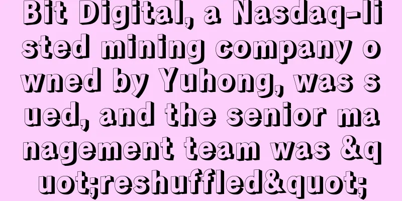Bit Digital, a Nasdaq-listed mining company owned by Yuhong, was sued, and the senior management team was "reshuffled"