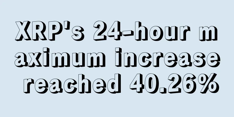 XRP's 24-hour maximum increase reached 40.26%