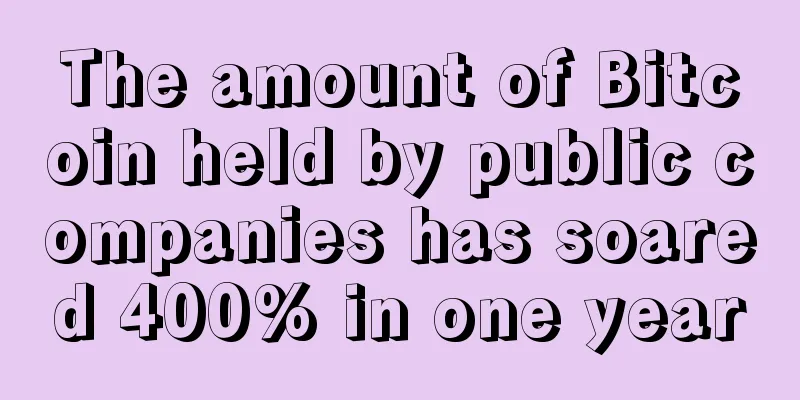 The amount of Bitcoin held by public companies has soared 400% in one year