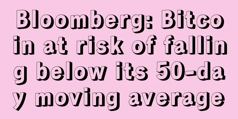 Bloomberg: Bitcoin at risk of falling below its 50-day moving average