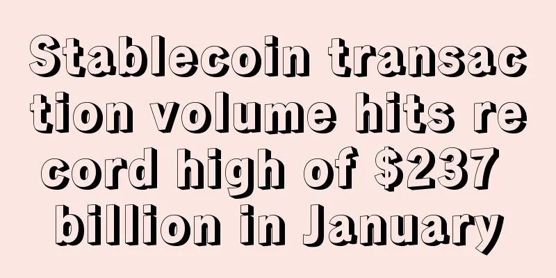 Stablecoin transaction volume hits record high of $237 billion in January