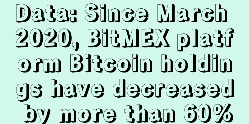 Data: Since March 2020, BitMEX platform Bitcoin holdings have decreased by more than 60%