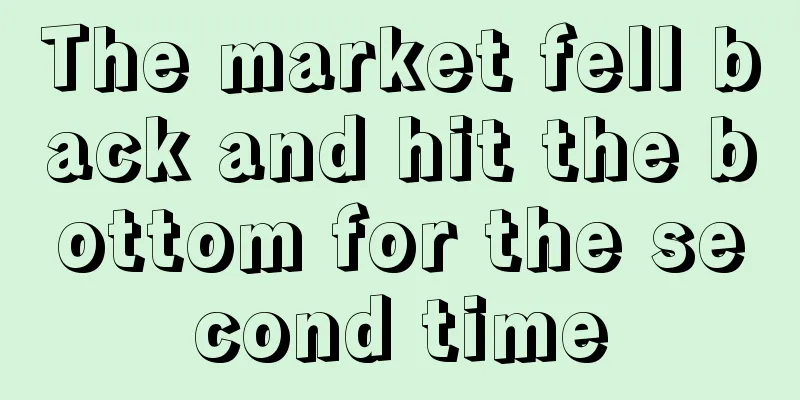 The market fell back and hit the bottom for the second time