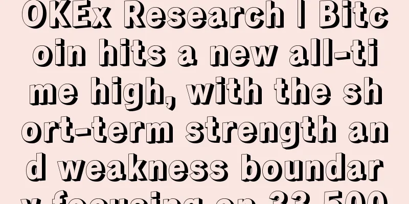 OKEx Research | Bitcoin hits a new all-time high, with the short-term strength and weakness boundary focusing on 33,500