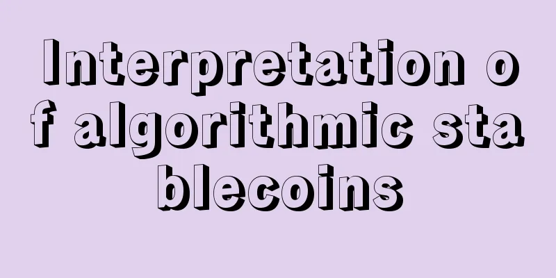 Interpretation of algorithmic stablecoins