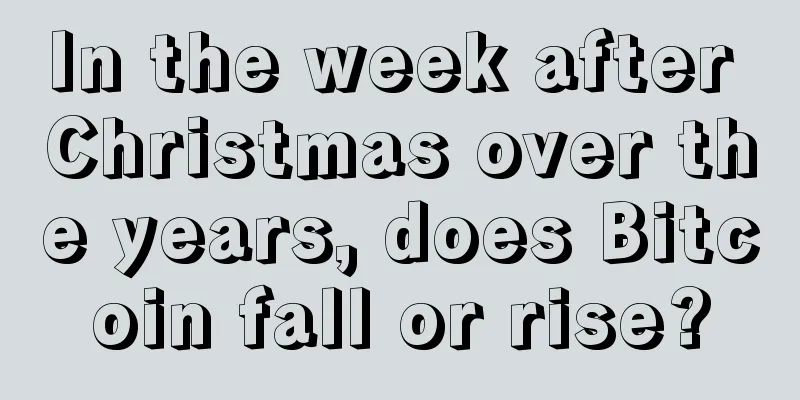 In the week after Christmas over the years, does Bitcoin fall or rise?