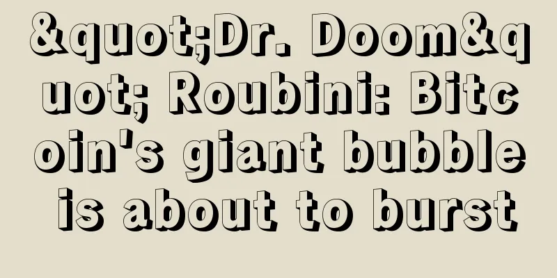 "Dr. Doom" Roubini: Bitcoin's giant bubble is about to burst