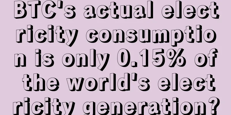 BTC's actual electricity consumption is only 0.15% of the world's electricity generation?