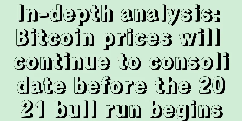In-depth analysis: Bitcoin prices will continue to consolidate before the 2021 bull run begins