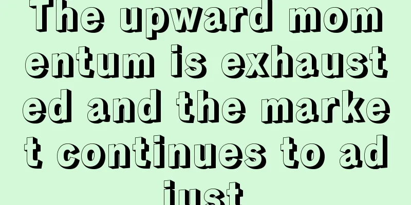 The upward momentum is exhausted and the market continues to adjust