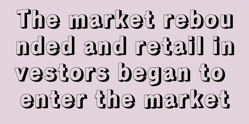 The market rebounded and retail investors began to enter the market