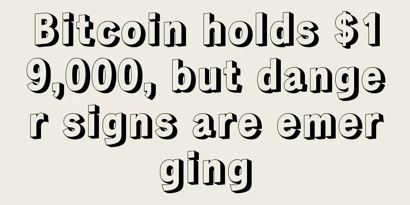 Bitcoin holds $19,000, but danger signs are emerging