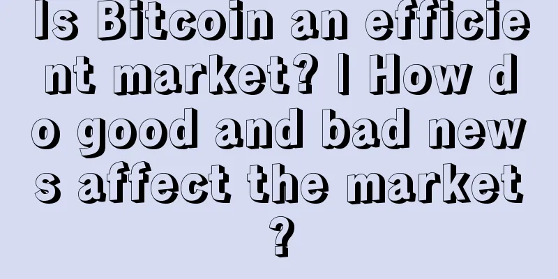 Is Bitcoin an efficient market? | How do good and bad news affect the market?