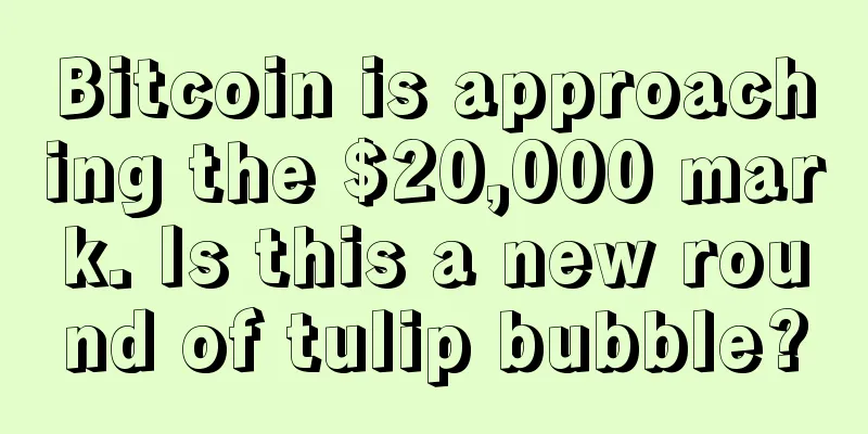 Bitcoin is approaching the $20,000 mark. Is this a new round of tulip bubble?