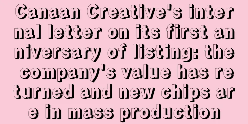 Canaan Creative's internal letter on its first anniversary of listing: the company's value has returned and new chips are in mass production