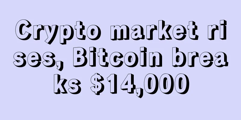 Crypto market rises, Bitcoin breaks $14,000