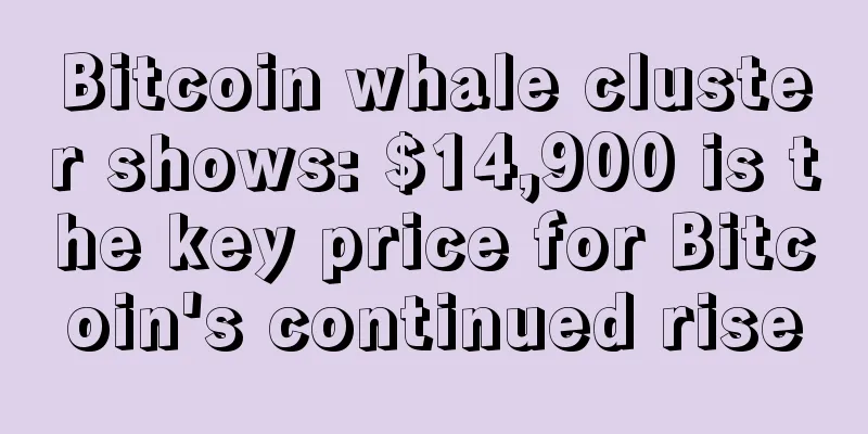Bitcoin whale cluster shows: $14,900 is the key price for Bitcoin's continued rise