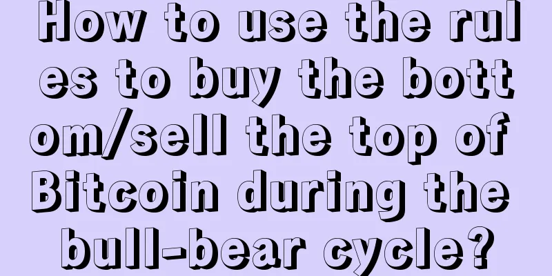 How to use the rules to buy the bottom/sell the top of Bitcoin during the bull-bear cycle?
