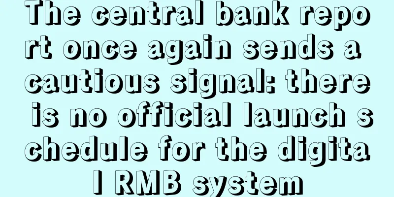 The central bank report once again sends a cautious signal: there is no official launch schedule for the digital RMB system