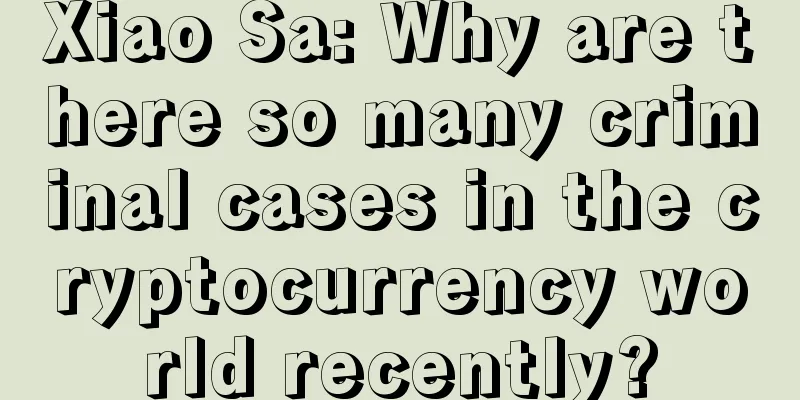 Xiao Sa: Why are there so many criminal cases in the cryptocurrency world recently?